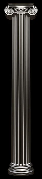 Columnas cromadas aisladas sobre fondo negro —  Fotos de Stock