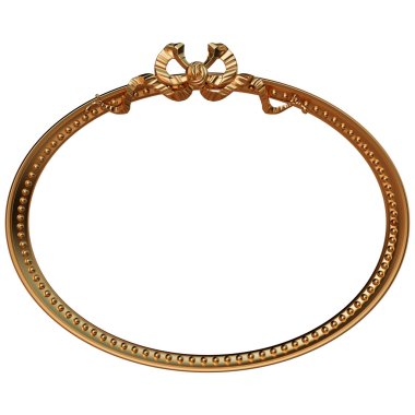 Altın çerçeve kümesi. Beyaz arka plan üzerinde izole