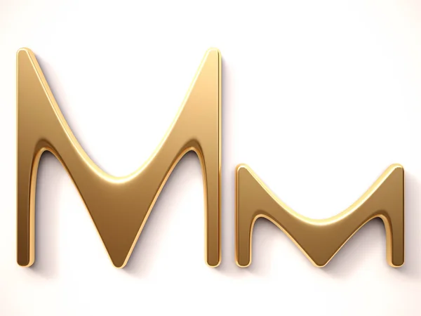Gold letters on a white background — Stock Photo, Image