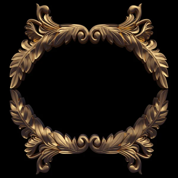 Altın süs. Beyaz arka plan üzerinde izole