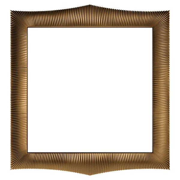 Verzameling van goud frame. Geïsoleerd op witte achtergrond Rechtenvrije Stockafbeeldingen