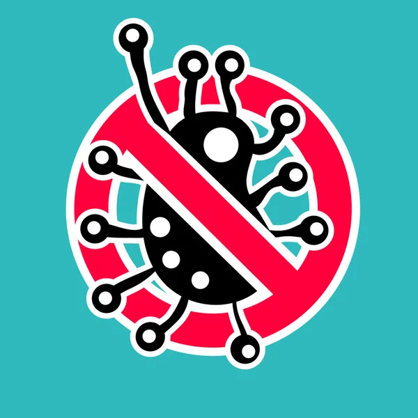 Arrêter virus sale — Image vectorielle