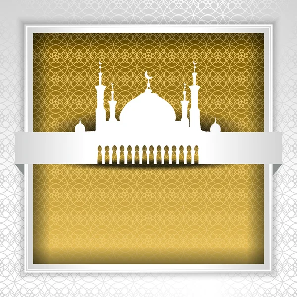 Sziluettjét, mecset, Minaret — Stock Vector