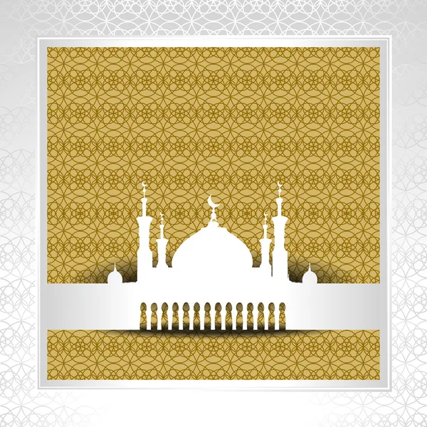 Sziluettjét, mecset, Minaret — Stock Vector