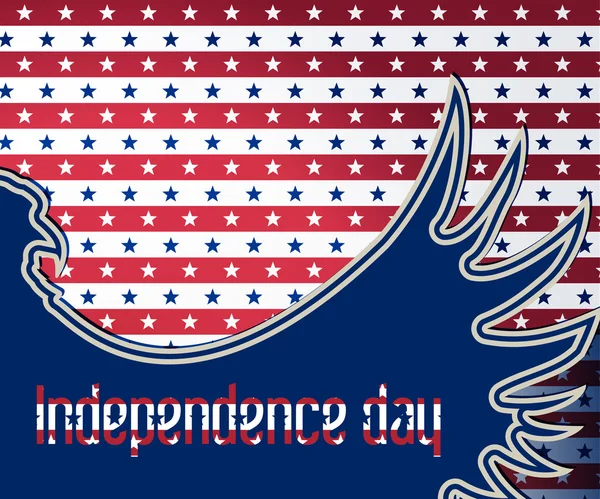 Силуэт "Орел" на День Независимости 4 июля . — стоковый вектор