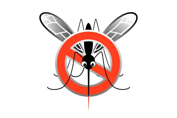 Çizgi film sivrisinek işareti — Stok Vektör