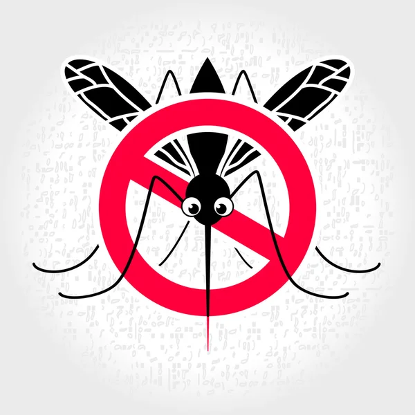Cartoon mosquito sign — Stock Vector