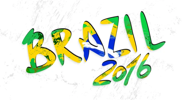 Bandeira do Brasil com textura grunge — Vetor de Stock