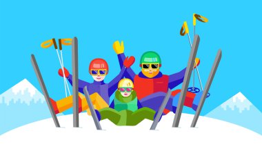 Kayak ve eğlenceli insanlar