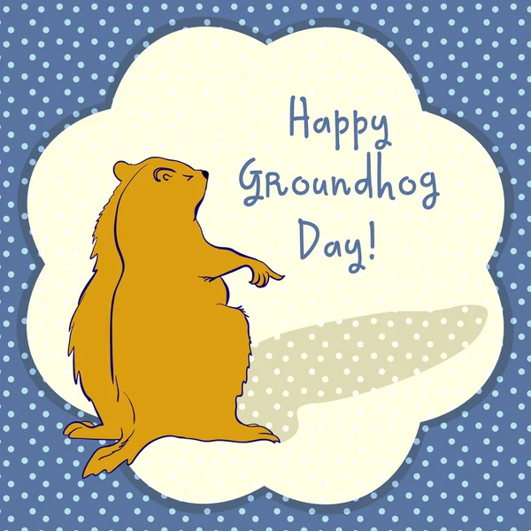 Marmot Groundhog day — Stockvector