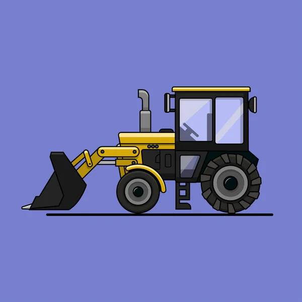 Excavator Special Transport Vector Illustration — Stock Vector