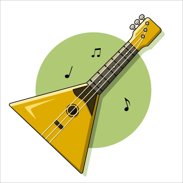 Balalaika Russian Musical Instrument — Stock Vector