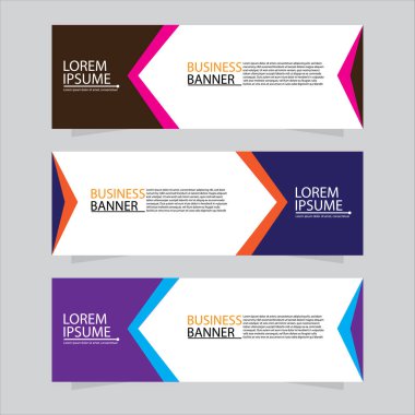 Vektör tasarım web pankartı şablonu. Web Tasarım Elementleri - Başlık Tasarımı. Gri arkaplan üzerine soyut geometrik web afişi şablonu. Modern pankart.