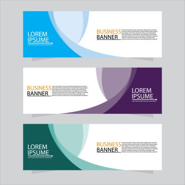 Vektör tasarım web pankartı şablonu. Web Tasarım Elementleri - Başlık Tasarımı. Gri arkaplan üzerine soyut geometrik web afişi şablonu. Modern pankart.