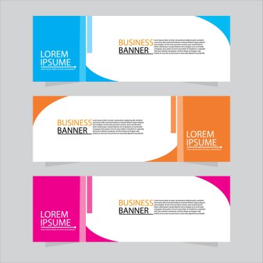 Vektör tasarım web pankartı şablonu. Web Tasarım Elementleri - Başlık Tasarımı. Gri arkaplan üzerine soyut geometrik web afişi şablonu. Modern pankart.