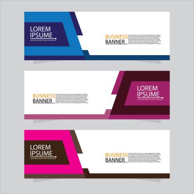 Vektör tasarım web pankartı şablonu. Web Tasarım Elementleri - Başlık Tasarımı. Gri arkaplan üzerine soyut geometrik web afişi şablonu. Modern pankart.