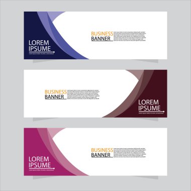 Vektör tasarım web pankartı şablonu. Web Tasarım Elementleri - Başlık Tasarımı. Gri arkaplan üzerine soyut geometrik web afişi şablonu. Modern pankart.