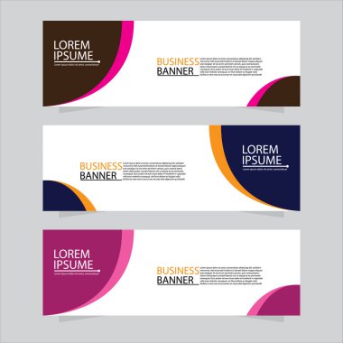 Vektör tasarım web pankartı şablonu. Web Tasarım Elementleri - Başlık Tasarımı. Gri arkaplan üzerine soyut geometrik web afişi şablonu. Modern pankart.