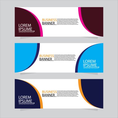 Vektör tasarım web pankartı şablonu. Web Tasarım Elementleri - Başlık Tasarımı. Gri arkaplan üzerine soyut geometrik web afişi şablonu. Modern pankart.