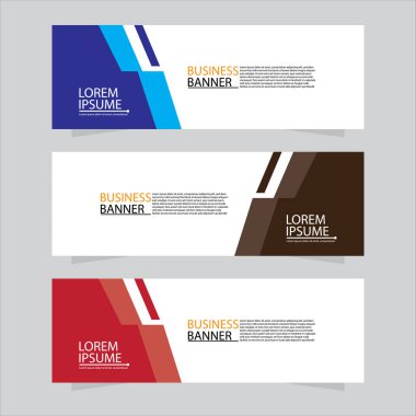 Vektör tasarım web pankartı şablonu. Web Tasarım Elementleri - Başlık Tasarımı. Gri arkaplan üzerine soyut geometrik web afişi şablonu. Modern pankart.