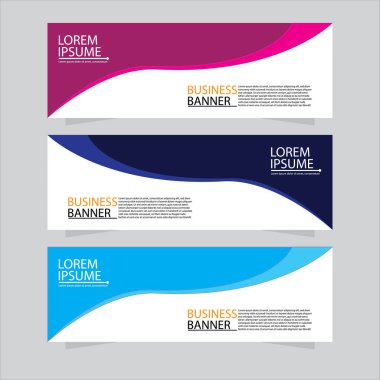 Vektör tasarım web pankartı şablonu. Web Tasarım Elementleri - Başlık Tasarımı. Gri arkaplan üzerine soyut geometrik web afişi şablonu. Modern pankart.