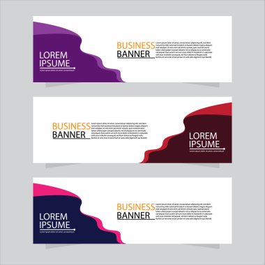 Vektör tasarım web pankartı şablonu. Web Tasarım Elementleri - Başlık Tasarımı. Gri arkaplan üzerine soyut geometrik web afişi şablonu. Modern pankart.