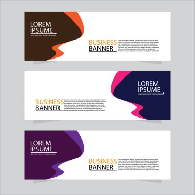 Vektör tasarım web pankartı şablonu. Web Tasarım Elementleri - Başlık Tasarımı. Gri arkaplan üzerine soyut geometrik web afişi şablonu. Modern pankart.