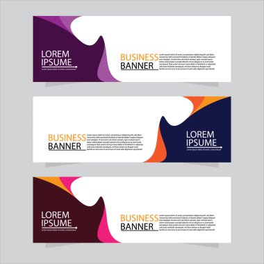 Vektör tasarım web pankartı şablonu. Web Tasarım Elementleri - Başlık Tasarımı. Gri arkaplan üzerine soyut geometrik web afişi şablonu. Modern pankart.