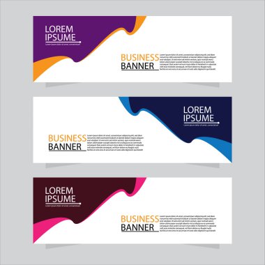 Vektör tasarım web pankartı şablonu. Web Tasarım Elementleri - Başlık Tasarımı. Gri arkaplan üzerine soyut geometrik web afişi şablonu. Modern pankart.