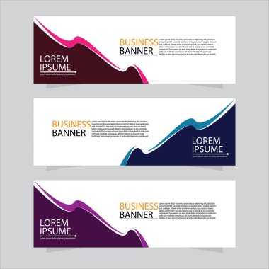 Vektör tasarım web pankartı şablonu. Web Tasarım Elementleri - Başlık Tasarımı. Gri arkaplan üzerine soyut geometrik web afişi şablonu. Modern pankart.