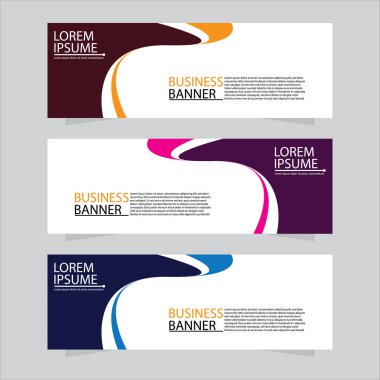 Vektör tasarım web pankartı şablonu. Web Tasarım Elementleri - Başlık Tasarımı. Gri arkaplan üzerine soyut geometrik web afişi şablonu. Modern pankart.