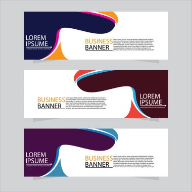 Vektör tasarım web pankartı şablonu. Web Tasarım Elementleri - Başlık Tasarımı. Gri arkaplan üzerine soyut geometrik web afişi şablonu. Modern pankart.