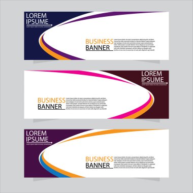 Vektör tasarım web pankartı şablonu. Web Tasarım Elementleri - Başlık Tasarımı. Gri arkaplan üzerine soyut geometrik web afişi şablonu. Modern pankart.