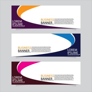 Vektör tasarım web pankartı şablonu. Web Tasarım Elementleri - Başlık Tasarımı. Gri arkaplan üzerine soyut geometrik web afişi şablonu. Modern pankart.