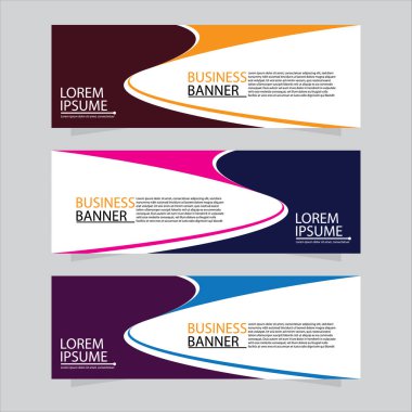 Vektör tasarım web pankartı şablonu. Web Tasarım Elementleri - Başlık Tasarımı. Gri arkaplan üzerine soyut geometrik web afişi şablonu. Modern pankart.