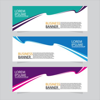 Vektör tasarım web pankartı şablonu. Web Tasarım Elementleri - Başlık Tasarımı. Gri arkaplan üzerine soyut geometrik web afişi şablonu. Modern pankart.