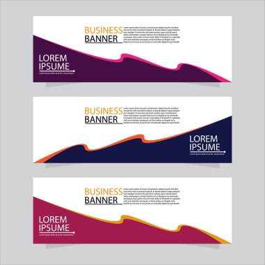 Vektör tasarım web pankartı şablonu. Web Tasarım Elementleri - Başlık Tasarımı. Gri arkaplan üzerine soyut geometrik web afişi şablonu. Modern pankart.