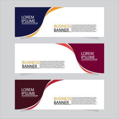 Vektör tasarım web pankartı şablonu. Web Tasarım Elementleri - Başlık Tasarımı. Gri arkaplan üzerine soyut geometrik web afişi şablonu. Modern pankart.