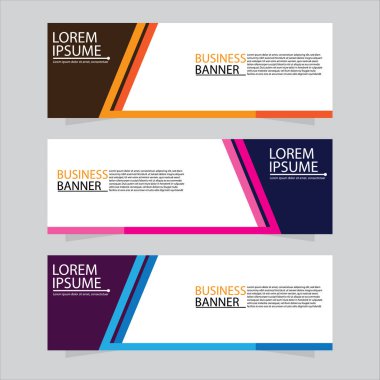 Vektör tasarım web pankartı şablonu. Web Tasarım Elementleri - Başlık Tasarımı. Gri arkaplan üzerine soyut geometrik web afişi şablonu. Modern pankart.