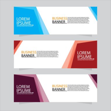 Vektör tasarım web pankartı şablonu. Web Tasarım Elementleri - Başlık Tasarımı. Gri arkaplan üzerine soyut geometrik web afişi şablonu. Modern pankart.