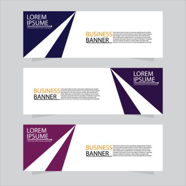 Vektör tasarım web pankartı şablonu. Web Tasarım Elementleri - Başlık Tasarımı. Gri arkaplan üzerine soyut geometrik web afişi şablonu. Modern pankart.