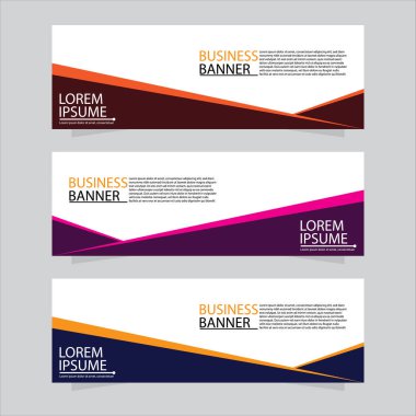 Vektör tasarım web pankartı şablonu. Web Tasarım Elementleri - Başlık Tasarımı. Gri arkaplan üzerine soyut geometrik web afişi şablonu. Modern pankart.
