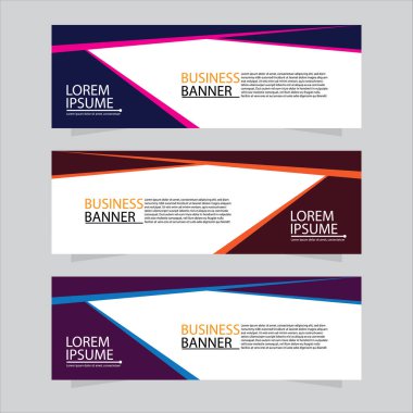 Vektör tasarım web pankartı şablonu. Web Tasarım Elementleri - Başlık Tasarımı. Gri arkaplan üzerine soyut geometrik web afişi şablonu. Modern pankart.