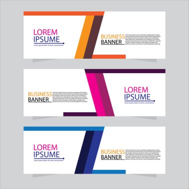 Vektör tasarım web pankartı şablonu. Web Tasarım Elementleri - Başlık Tasarımı. Gri arkaplan üzerine soyut geometrik web afişi şablonu. Modern pankart.