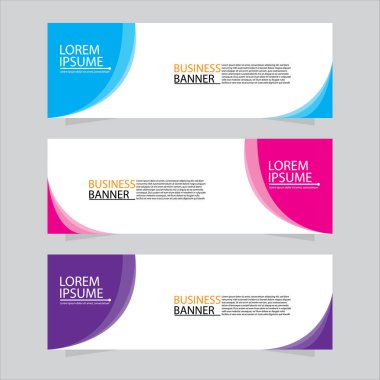 Vektör tasarım web pankartı şablonu. Web Tasarım Elementleri - Başlık Tasarımı. Gri arkaplan üzerine soyut geometrik web afişi şablonu. Modern pankart.