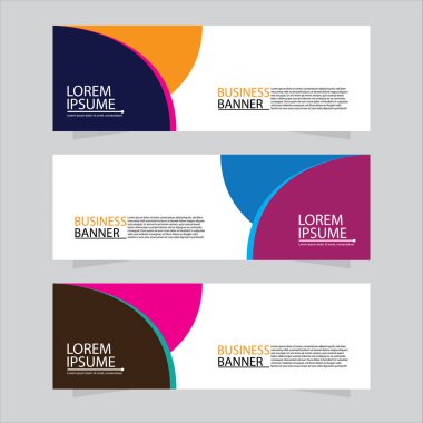 Vektör tasarım web pankartı şablonu. Web Tasarım Elementleri - Başlık Tasarımı. Gri arkaplan üzerine soyut geometrik web afişi şablonu. Modern pankart.
