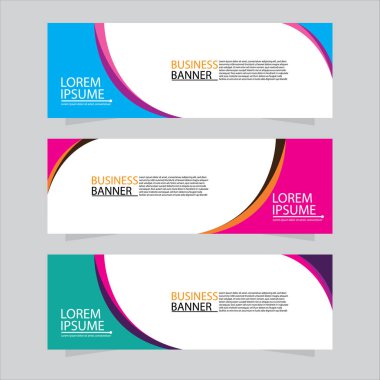 Vektör tasarım web pankartı şablonu. Web Tasarım Elementleri - Başlık Tasarımı. Gri arkaplan üzerine soyut geometrik web afişi şablonu. Modern pankart.