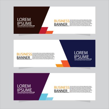 Vektör tasarım web pankartı şablonu. Web Tasarım Elementleri - Başlık Tasarımı. Gri arkaplan üzerine soyut geometrik web afişi şablonu. Modern pankart.