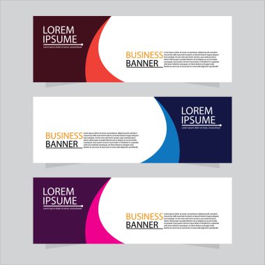 Vektör tasarım web pankartı şablonu. Web Tasarım Elementleri - Başlık Tasarımı. Gri arkaplan üzerine soyut geometrik web afişi şablonu. Modern pankart.