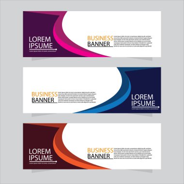 Vektör tasarım web pankartı şablonu. Web Tasarım Elementleri - Başlık Tasarımı. Gri arkaplan üzerine soyut geometrik web afişi şablonu. Modern pankart.